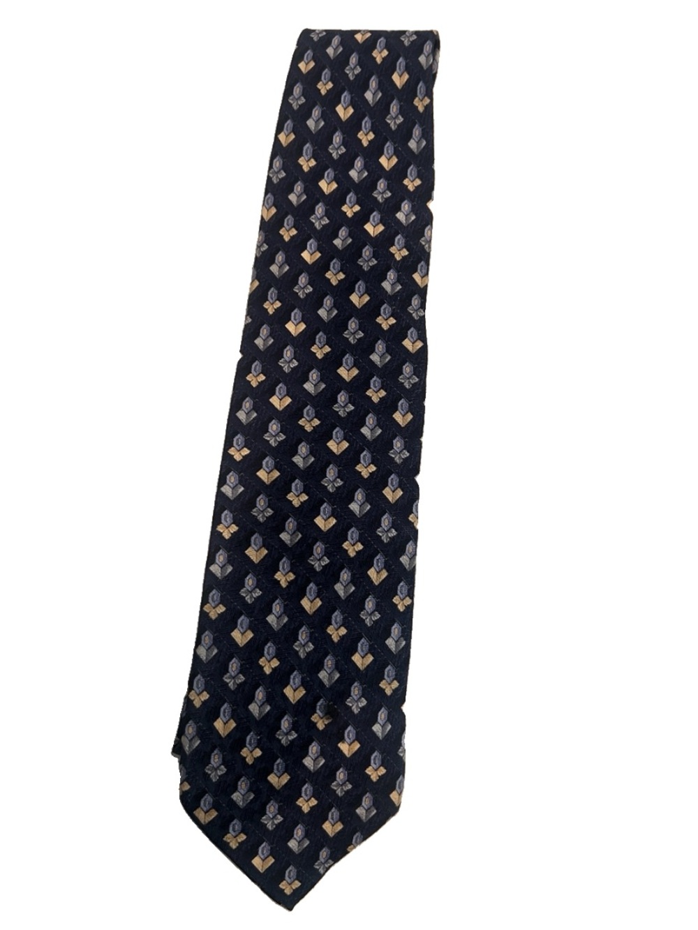 Ermenegildo Zegna Navy Tie with Motif